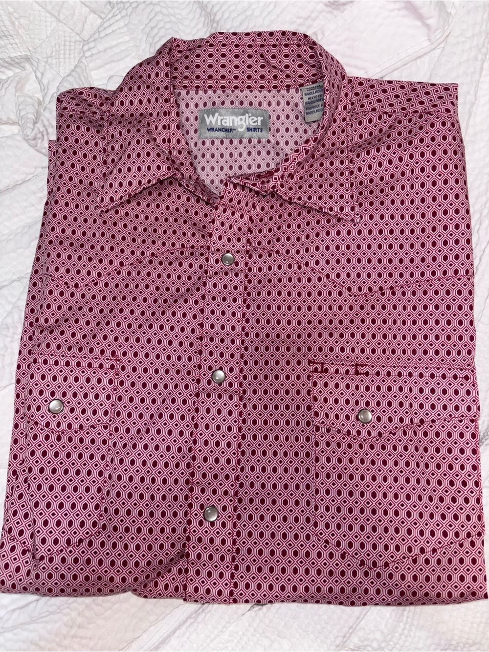 Wrangler Men’s Red Geometric Western Shirt